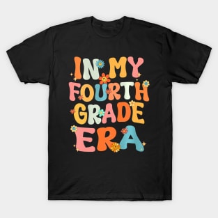 In My Fourth 4Th Grade Era Groovy Back To School Teacher Kid T-Shirt